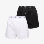 Bokserki adidas Woven Boxer 2-Pack Black/ White - Dydis M (4AR007-011 &Scaron;ortai)