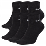 Nike Everyday Cushioned Training Ankle kojinės (6 Pairs) - Dydis M (SX7669-010 Kojinės)