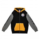 Mitchell & Ness NFL Full Zip Fleece Hoodie Pittsburgh Steelers - Dydis M (FPZP1179-PSTYYPPPBLCK Džemperiai)