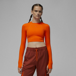 Jordan Wmns Sport Long-Sleeve Crop Top - Dydis S (DQ4396-819 Mar&scaron;kinėliai)