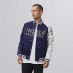 HUF Satin Baseball Jacket Navy - Dydis S (JK00344-NAVY Striukės)