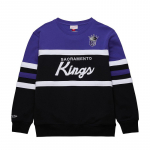 Mitchell&Ness NBA Vintage Logo Head Coach Fleece Pullover Sacramento Kings Fioletowo- - Dydis S (FCPO7800-SKIYYPPPBKP Džemperiai)