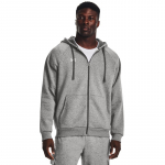 Under Armour Rival Fleece Fz Hoodie Castlerock Light Heather - Dydis S (1379767-025 Džemperiai)