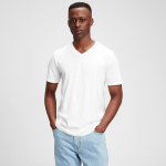 GAP Classic Vneck Tee Optic White - Dydis S (440768-02 Mar&scaron;kinėliai)