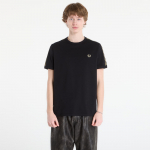 FRED PERRY Contrast Tape Ringer T-Shirt Black/ Champagne - Dydis S (M4613 90A Mar&scaron;kinėliai)