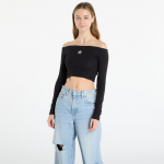adidas Essentials Rib Off Shoulder Long-Sleeve Top T-Shirt Black - Dydis S (KE3150 Mar&scaron;kinėliai)