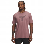 Under Armour Project Rock Brahma Bull SS Tee Maroon - Dydis S (1383191-651 Mar&scaron;kinėliai)