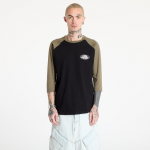 Horsefeathers Dynamo Raglan T-Shirt Black/ Burnt Olive - Dydis S (SM1380B Mar&scaron;kinėliai)