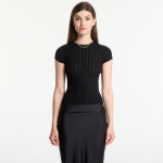 GUESS Ss Cn Rib Pointelle Mix Kara S Jet Black - Dydis S (W6GR32Z0692-JBLK Mar&scaron;kinėliai)