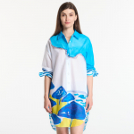 Sukienka Michael Kors X Christina Zimpel Beach Shirt Dress White - Dydis S (MS683I6L7J 100 Suknelės)