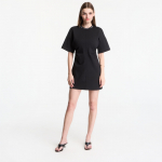 Sukienka Calvin Klein Jeans Ss Logo Rib Interlock T-Shirt Dress Black - Dydis S (LV047G251G UB1 Suknelės)