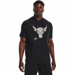 Under Armour Project Rock Terry Short Sleeve Hoodie Black (1370465-002 Džemperiai)