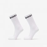 Hugo Boss 2-Pack of Quarter-Length Socks in Stretch Fabric White - Dydis 10-13 (50469747-100 Kojinės)