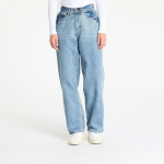 Jeansy Urban Classics Ladies High Waist 90'SWide Leg Denim Pants Blue - Dydis W29 (TB4524 blue Kelnės)