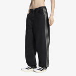 Jeansy adidas High Rise Barrel Leg Denim Pant True Black Denim - Dydis 29 (KQ6474 Kelnės)