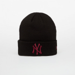 New Era Knit Medium MLB League Essential Beanie New York Yankees Black/ Frosted Burgundy (60691392 Kitos kepurės)