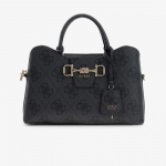 GUESS Janie Logo Girlfriend Satchel Coal Logo (HWOS9924060-CLO Krep&scaron;iai)
