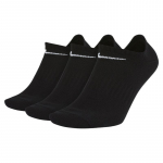 Nike Everyday Lightweight Training No-Show kojinės (3 poros) - Dydis 34 (SX7678-010 Kojinės)