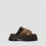 Dr. Martens MATTISON SLIDE Light Tan Mini Leopard Spot Hair On - Dydis 36 (41110200 &Scaron;lepetės)