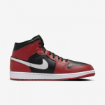 Air Jordan 1 Mid Black/Gym Red/White - Dydis 40 (DQ8426-061 Laisvalaikio batai)