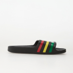 adidas Adilette Aqua Slides Core Black/ Green/ Pure Ruby - Dydis 46 (HQ2449 &Scaron;lepetės)
