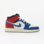 Air Jordan 1 Mid Kids True Blue/ Summit White-Varsity Red-Black - Dydis 4Y (DQ8423-406 Laisvalaikio batai)