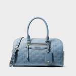 Michael Kors Jet Set Travel Medium Logo Embossed Leather Duffel Crossbody Bag Chambray (30S6GTVS6L 464 Krep&scaron;iai)