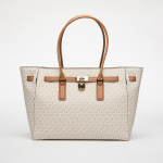 Michael Kors Hamilton Moderne Large Signature Logo Tote Bag Vanilla/ Acorn (30F5GNXT3B 149 Krep&scaron;iai)