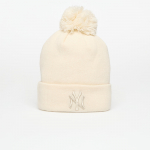 New Era Knit Medium Wmns MLB Metallic Bobble Beanie New York Yankees Light Cream (60691357 Kitos kepurės)