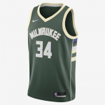 Nike NBA Bucks Swingman Jersey Giannis Antetokounmpo - Dydis Universalus (CW3672-329 Mar&scaron;kinėliai)