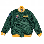 Mitchell & Ness NFL Heavyweight Satin Jacket Green Bay Packers - Dydis Universalus (OJBF3413-GBPYYPPPDKGN Striukės)