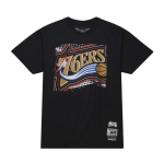 Mitchell & Ness NBA Big Face 7.0 SS Tee Philadelphia 76ers - Dydis Universalus (BMTR5904-P76YYPPPBLCK Mar&scaron;kinėliai)