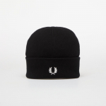 FRED PERRY Classic Merino Wool Beanie Black/ Snow White - Dydis Universalus (C3316 843 Kitos kepurės)