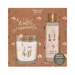 WINTER MOMENTS vonios ir du&scaron;o želė (200 ml) + kvapni žvakė (135 g)