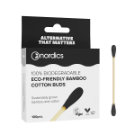 NORDICS BAMBOO COTTON CHARCOAL vatos pagaliukai (100 vnt.)