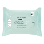 BYPHASSE ALOE VERA drėgnos servetėlės veido ir akių makiažui valyti (20 vnt.)