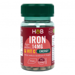H&B geležis 14 mg ir vitaminas C, 90 tablečių