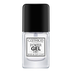 CATRICE POWER GEL 2 IN 1 nagų lako bazė ir vir&scaron;utinis nagų lako sluoksnis, 10,5 ml