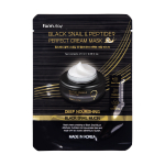 FARMSTAY BLACK SNAIL & PEPTIDE9 PERFECT CREAM veido kaukė, 23 ml
