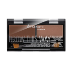 RIMMEL BROW THIS WAY antakių paletė, 1,1 g ir 1,3 g - 3 Dark Brown