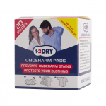 1 - 2 DRY OFF WHITE vienkartiniai pažastų įklotai M - dydis (20 vnt.)