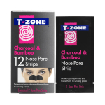 T - ZONE CHARCOAL & BAMBOO nosies porų valymo juostelės (12 vnt.)