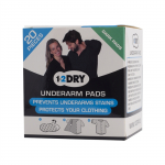 1 - 2 DRY DARK vienkartiniai pažastų įklotai M - dydis (20 vnt.)