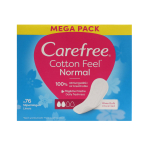 CAREFREE COTTON FEEL NORMAL bekvapiai higieniniai įklotai (76 vnt.)