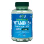 H&B Vitaminas B5 (pantoteno rūg&scaron;tis) 500 MG, 120 tablečių