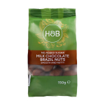 HOLLAND & BARRETT bertoletijų rie&scaron;utai pieniniame &scaron;okolade be pridėtinio cukraus, 150 g