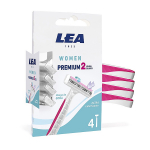 LEA WOMEN PREMIUM 2 BLADE vienkartiniai moterų skustuvai (4 vnt.)