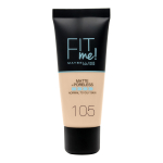 MAYBELLINE FIT ME MATTE + PORELESS makiažo pagrindas, 30 ml - 104 Soft Ivory