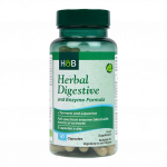 H&B HERBAL DIGESTIVE maisto papildas vir&scaron;kinimui, 90 kapsulių