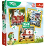 TREFL 3 dėlionių rinkinys &bdquo;Specialiosios paskirties transporto priemonės&ldquo;